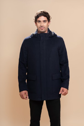 Men’s jacket with hood - Navy Blue