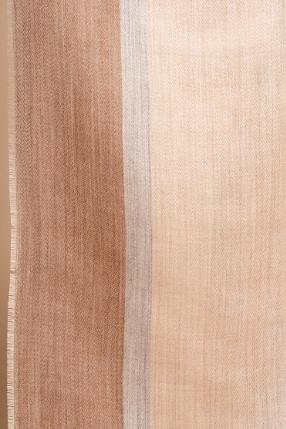 Undyed Sateen Shawl - Beige & Camel